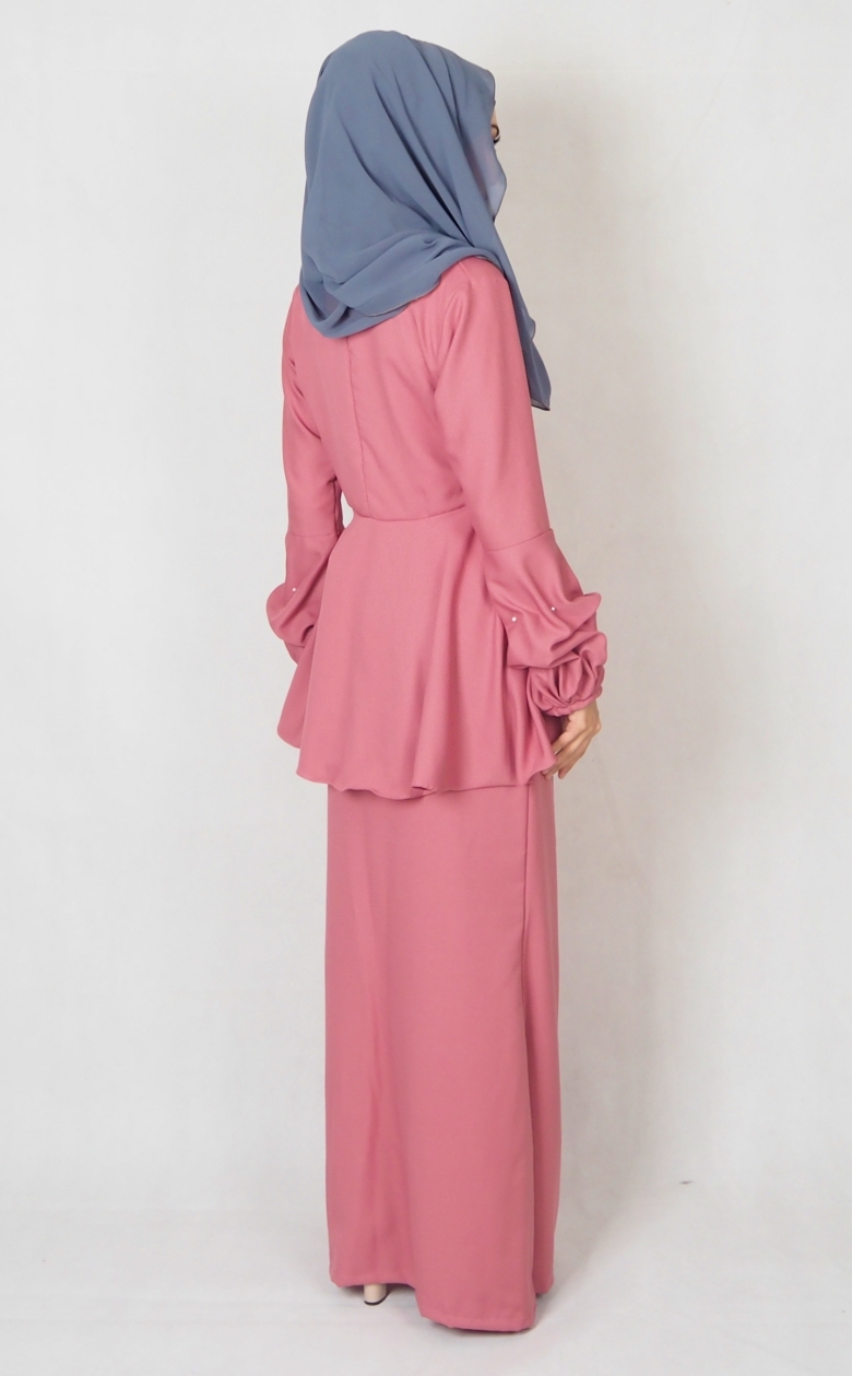 SW4977 Baju Kurung (Breastfeed) Dusty Pink