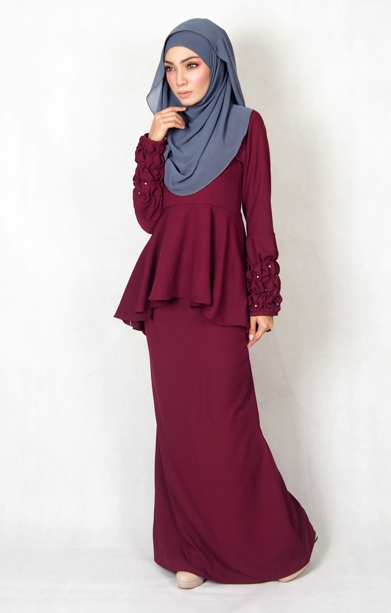 SW4977 Baju Kurung (Breastfeed) Maroon