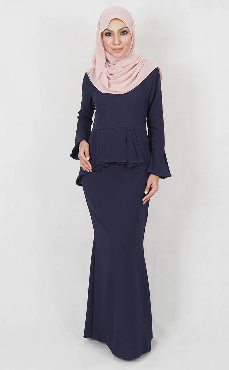 SW4978 Baju Kurung (Breastfeed Plus Size) Navy