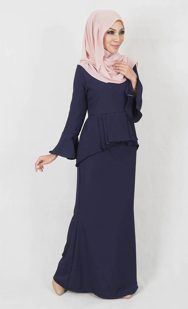 SW4978 Baju Kurung (Breastfeed Plus Size) Navy