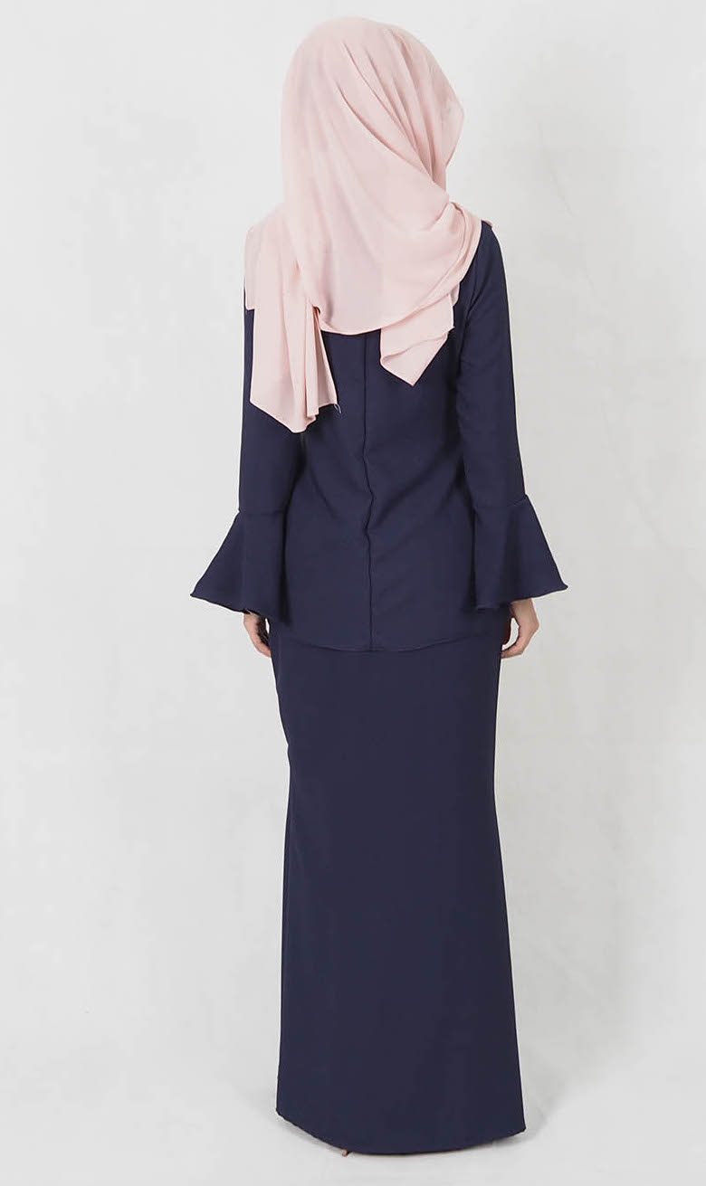 SW4978 Baju Kurung (Breastfeed Plus Size) Navy