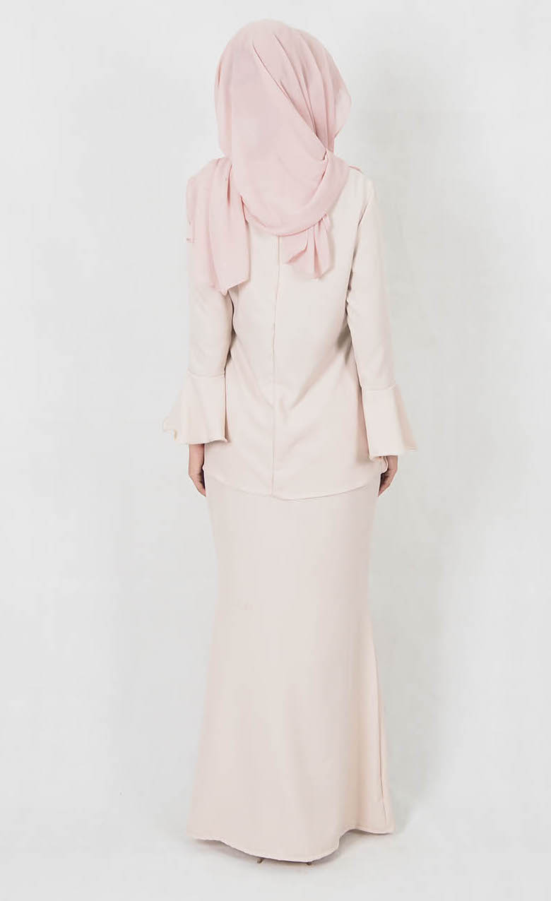 SW4978 Baju Kurung (Breastfeed Plus Size) Peach