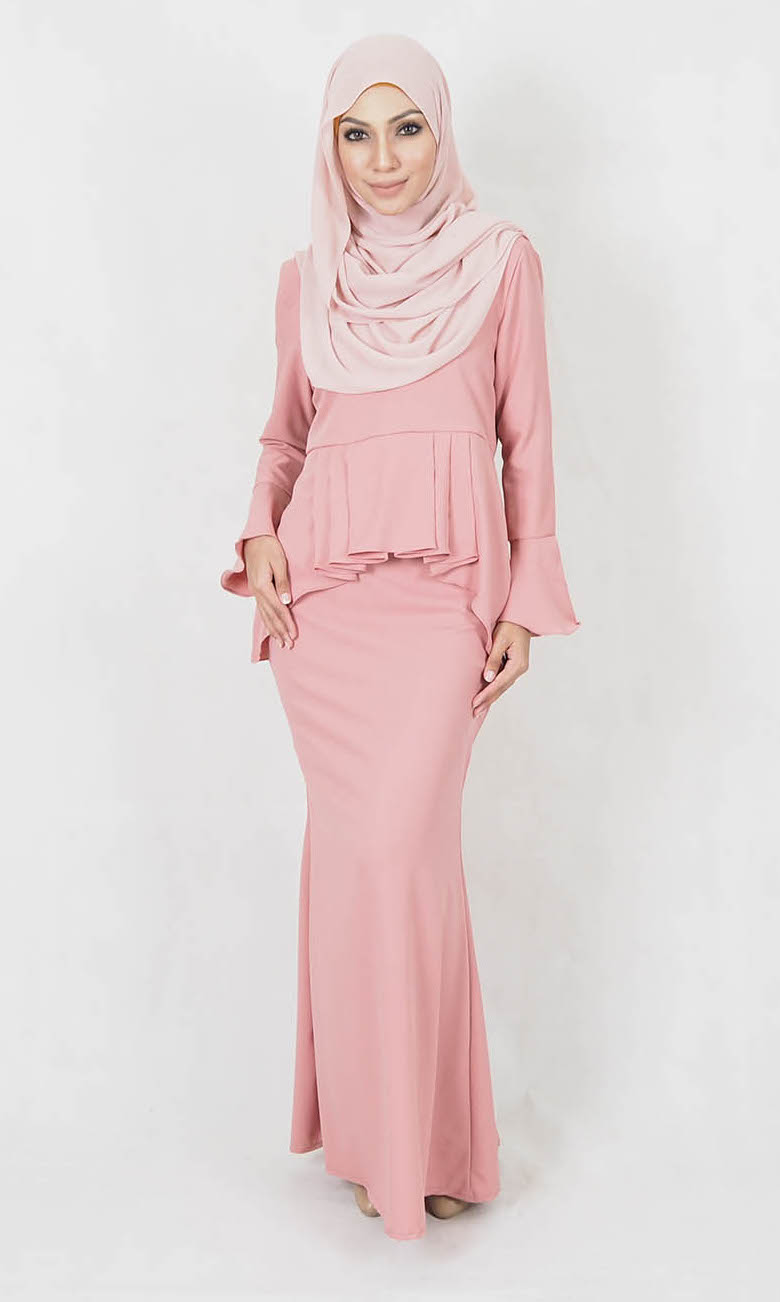 SW4978 Baju Kurung (Breastfeed Plus Size) Pink