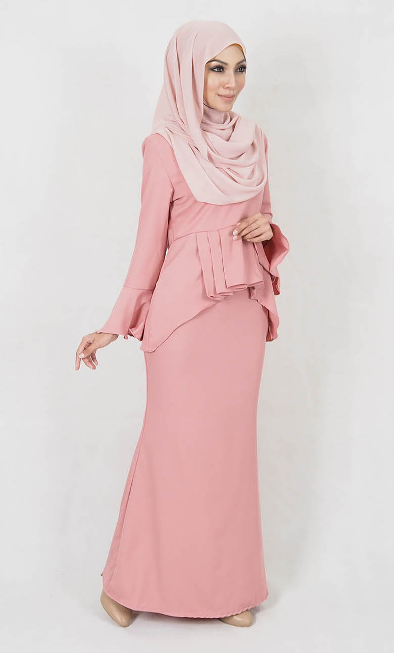 SW4978 Baju Kurung (Breastfeed Plus Size) Pink