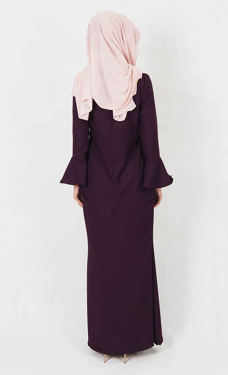 SW4978 Baju Kurung (Breastfeed Plus Size) Purple