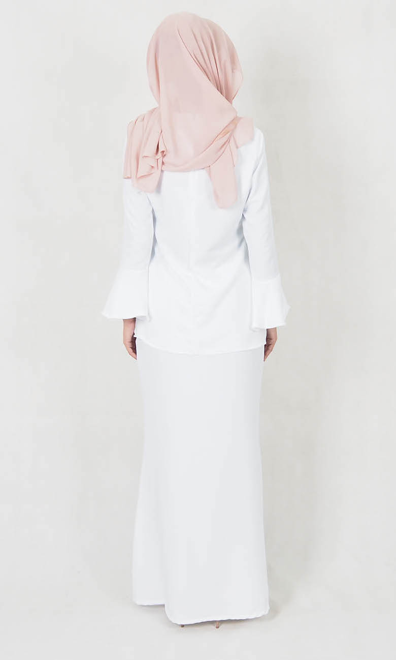 SW4978 Baju Kurung (Breastfeed Plus Size) White