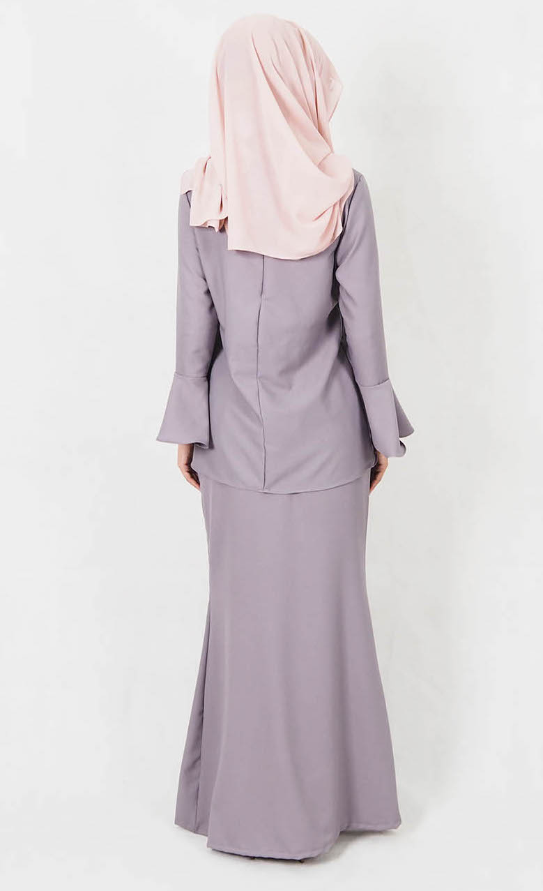 SW4979 Baju Kurung (Breastfeed Plus Size) Grey