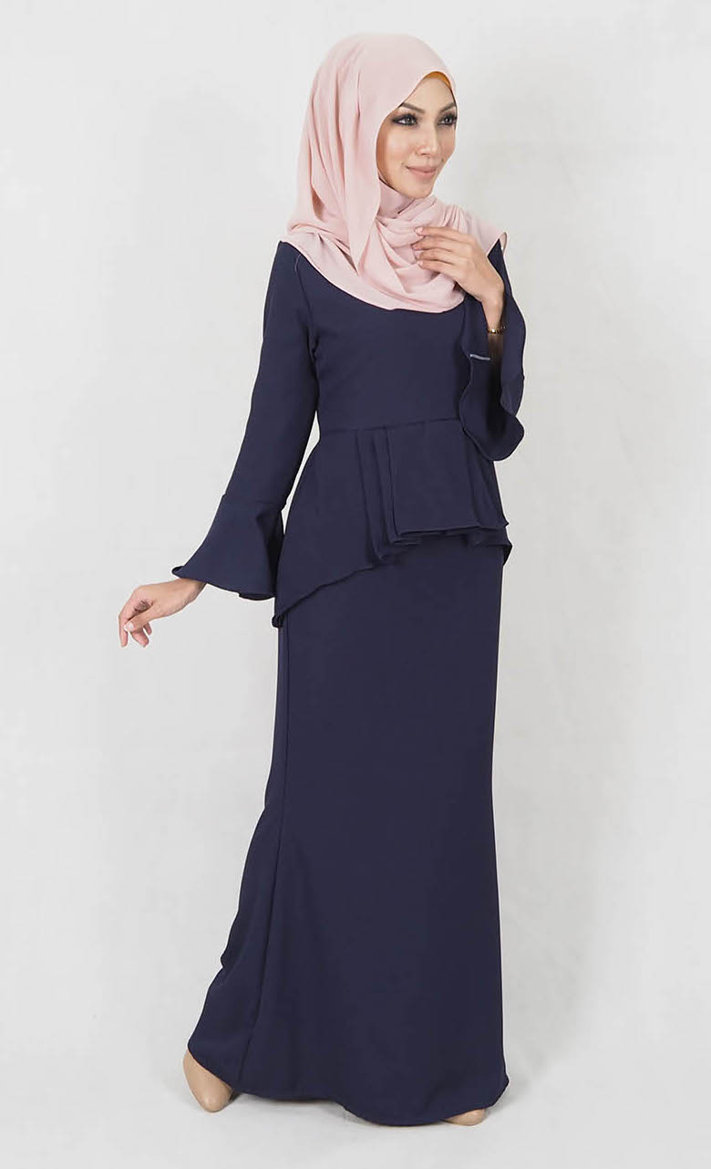 SW4979 Baju Kurung (Breastfeed Plus Size) Navy
