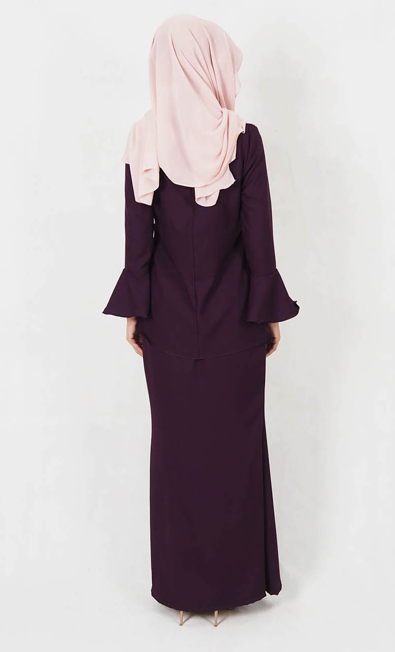 SW4979 Baju Kurung (Breastfeed Plus Size) Purple