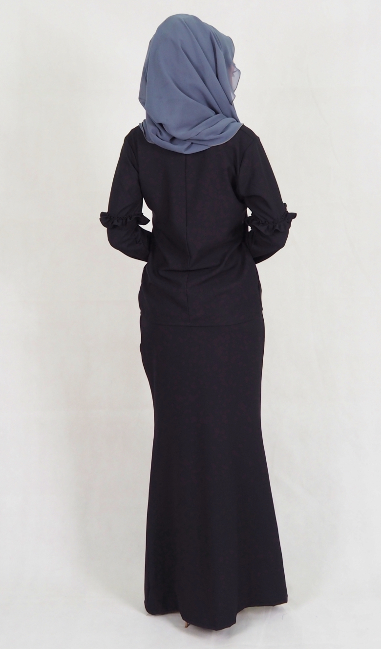 SW4980 Baju Kurung (Breastfeed Plus Size) Black