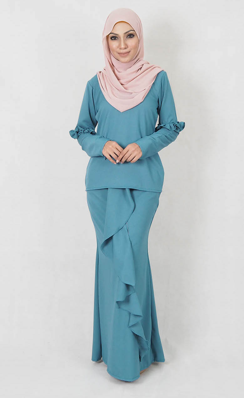 SW4980 Baju Kurung (Breastfeed Plus Size) Dark Green