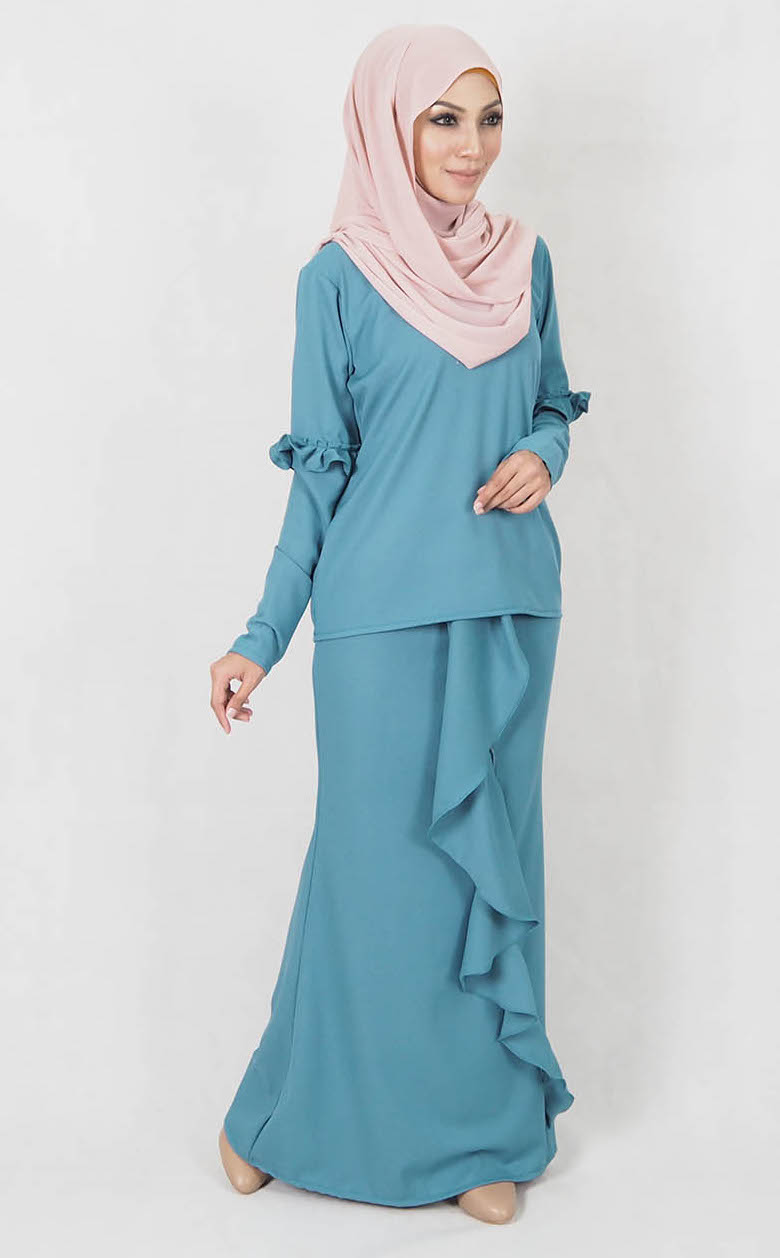 SW4980 Baju Kurung (Breastfeed Plus Size) Dark Green