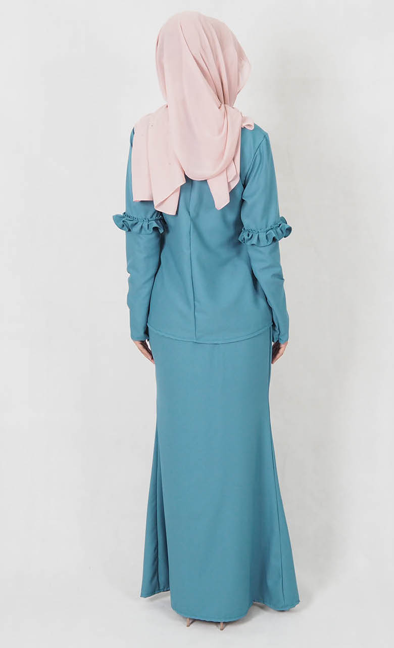 SW4980 Baju Kurung (Breastfeed Plus Size) Dark Green