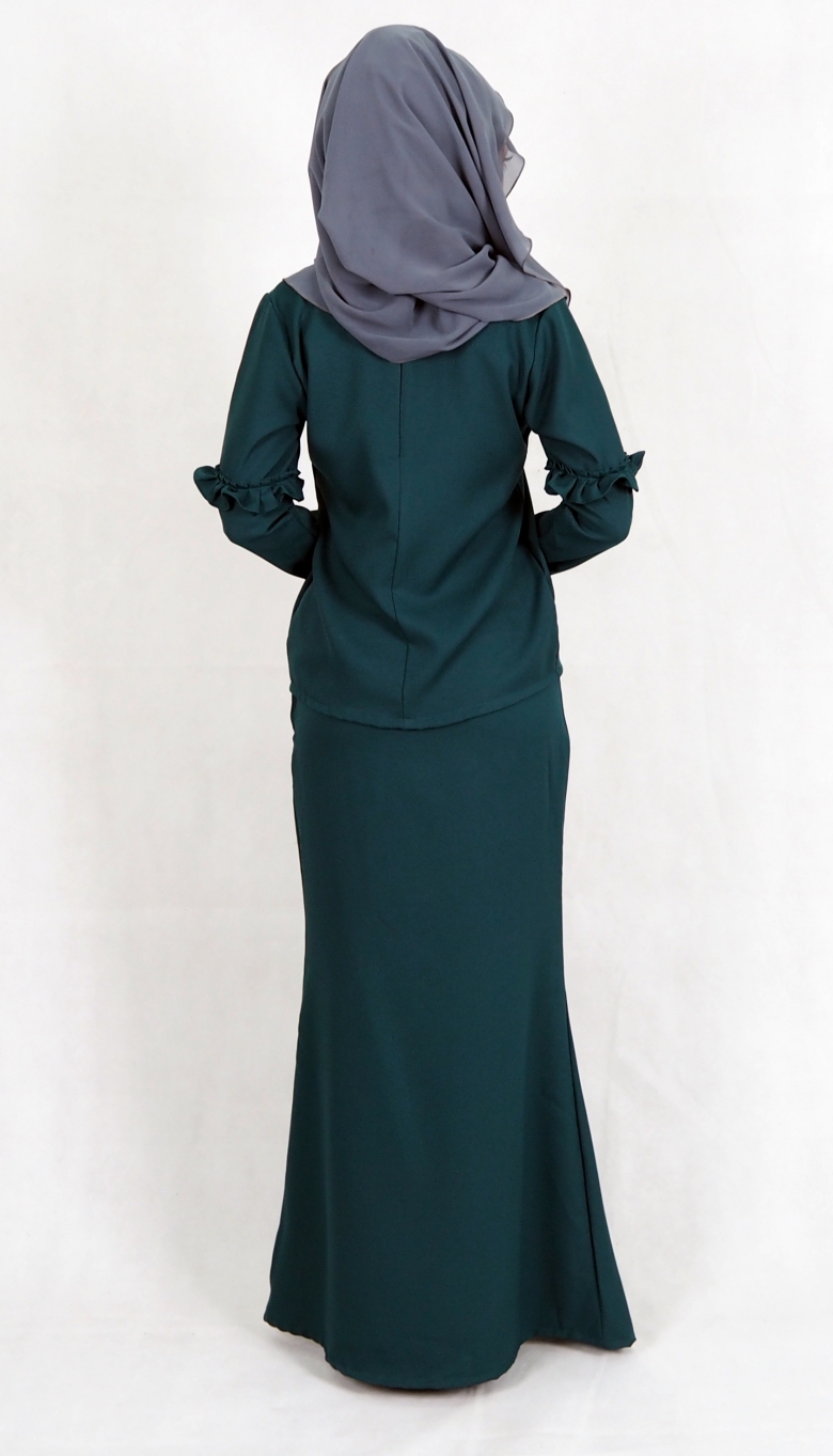SW4980 Baju Kurung (Breastfeed Plus Size) Emerald Green