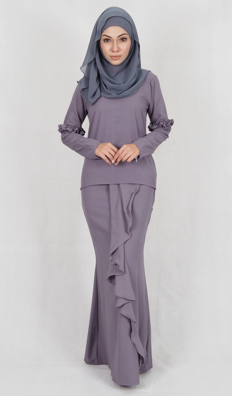 SW4980 Baju Kurung (Breastfeed Plus Size) Grey