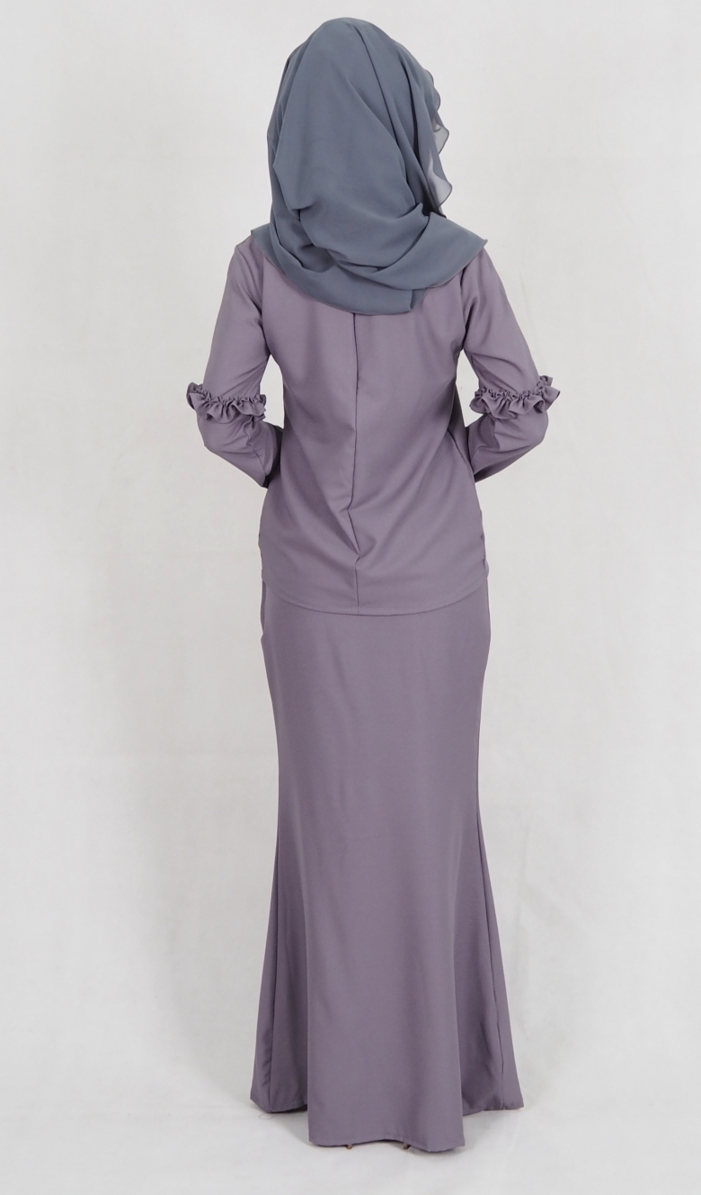 SW4980 Baju Kurung (Breastfeed Plus Size) Grey
