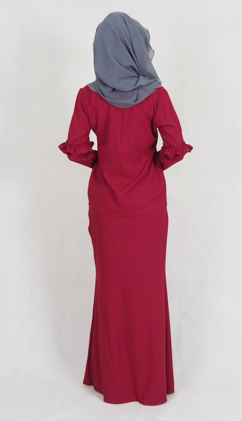 SW4980 Baju Kurung (Breastfeed Plus Size) Maroon