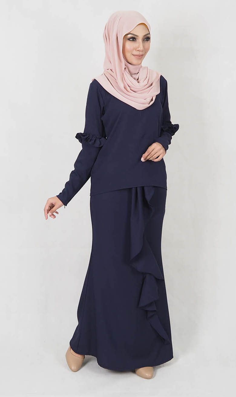 SW4980 Baju Kurung (Breastfeed Plus Size) Navy
