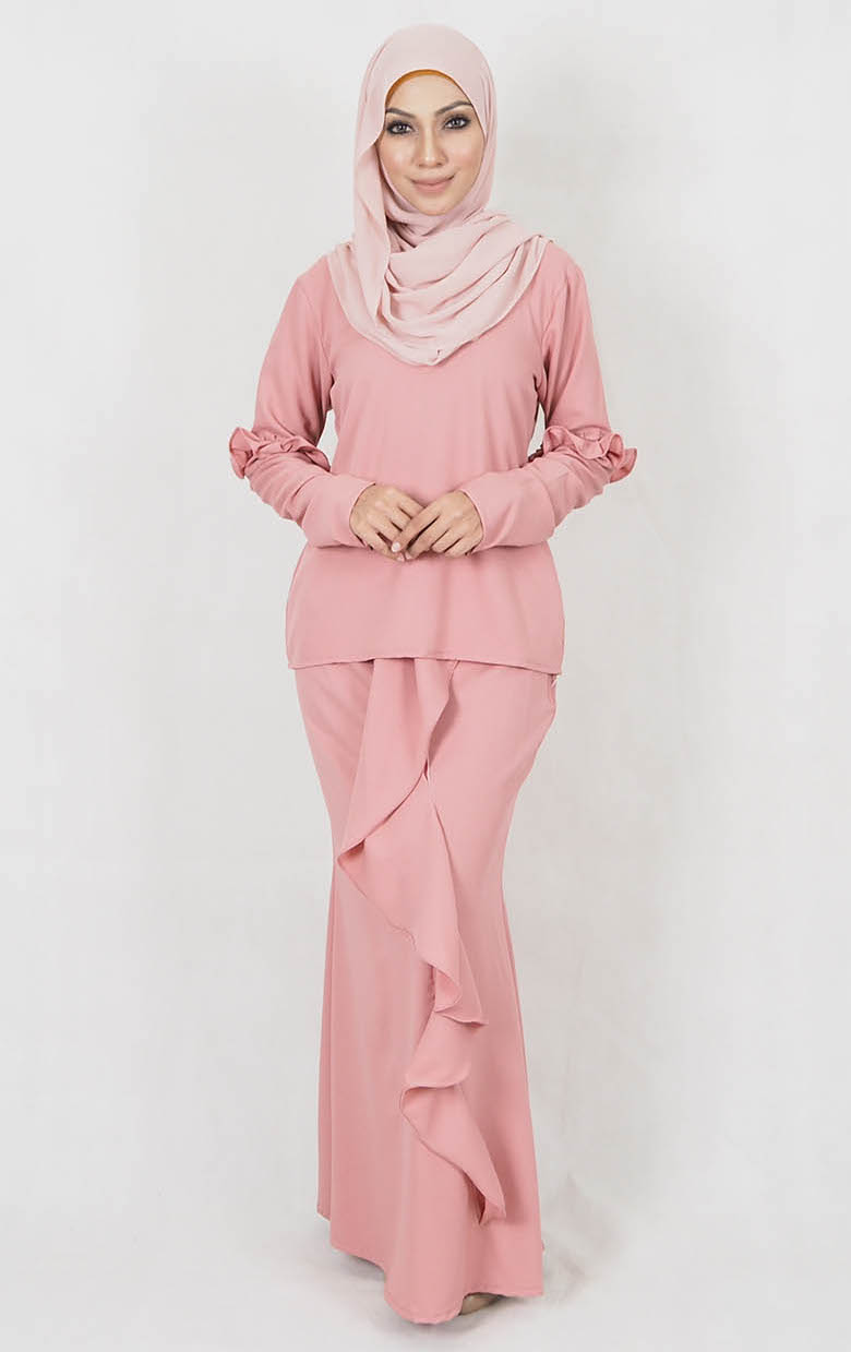 SW4980 Baju Kurung (Breastfeed Plus Size) Pink