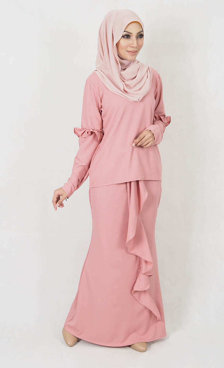 SW4980 Baju Kurung (Breastfeed Plus Size) Pink