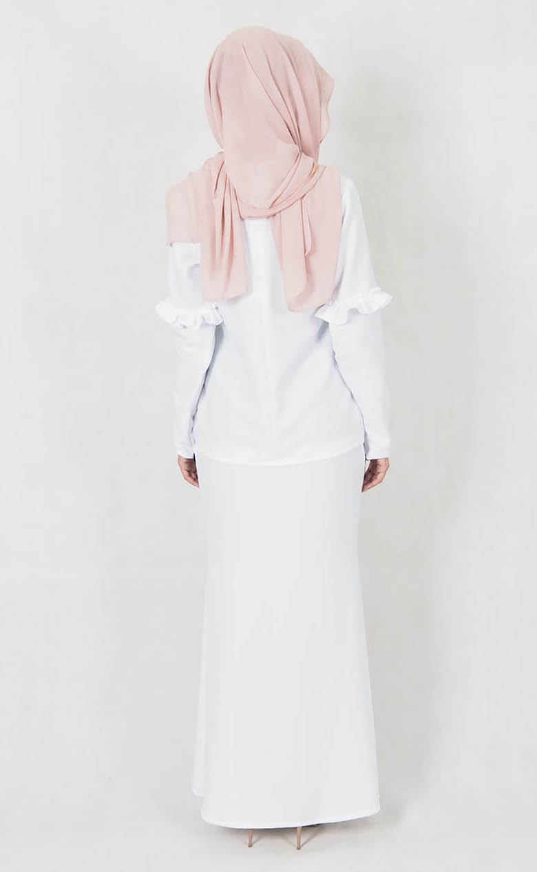 SW4980 Baju Kurung (Breastfeed Plus Size) White