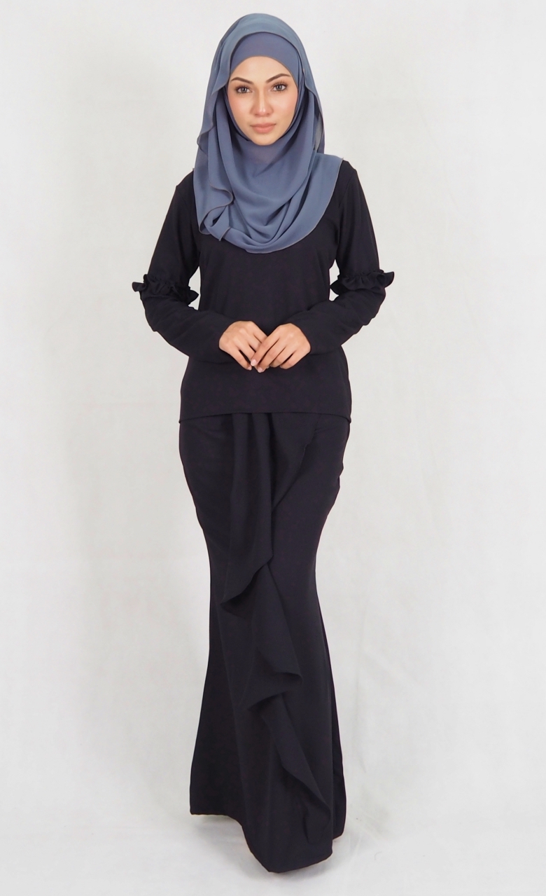 SW4981 Baju Kurung (Breastfeed Plus Size) Black