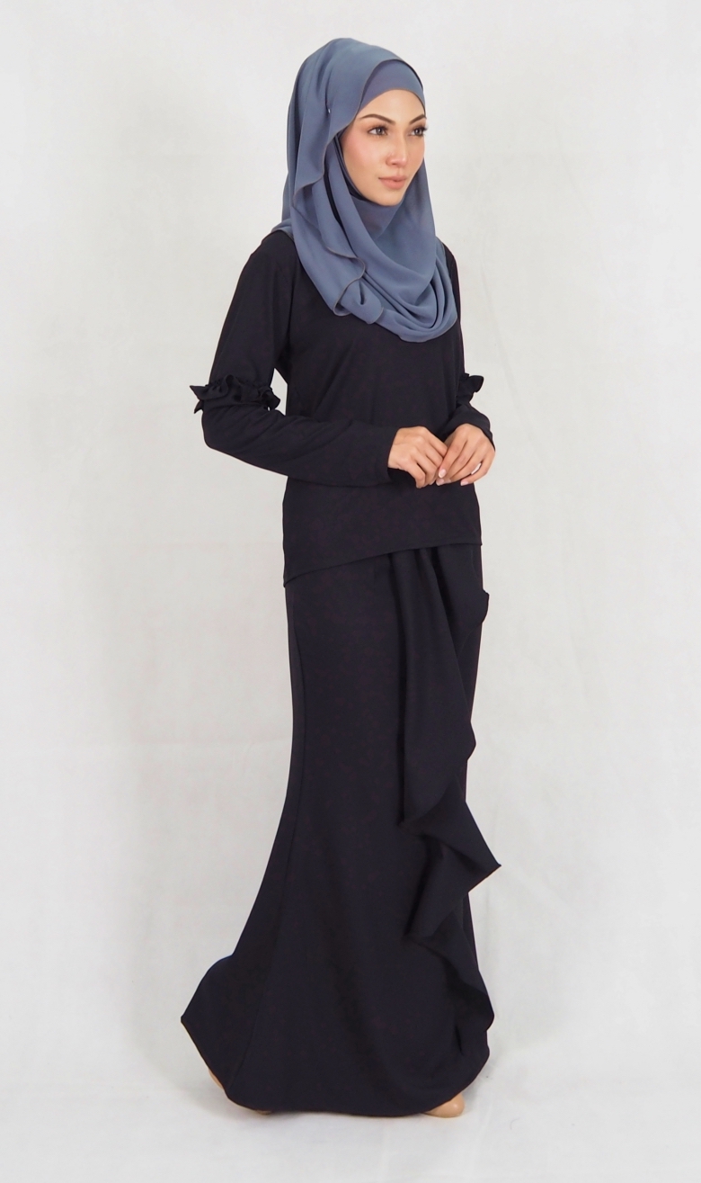 SW4981 Baju Kurung (Breastfeed Plus Size) Black