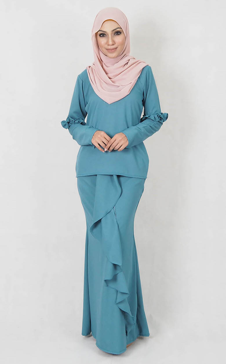 SW4981 Baju Kurung (Breastfeed Plus Size) Dark Green