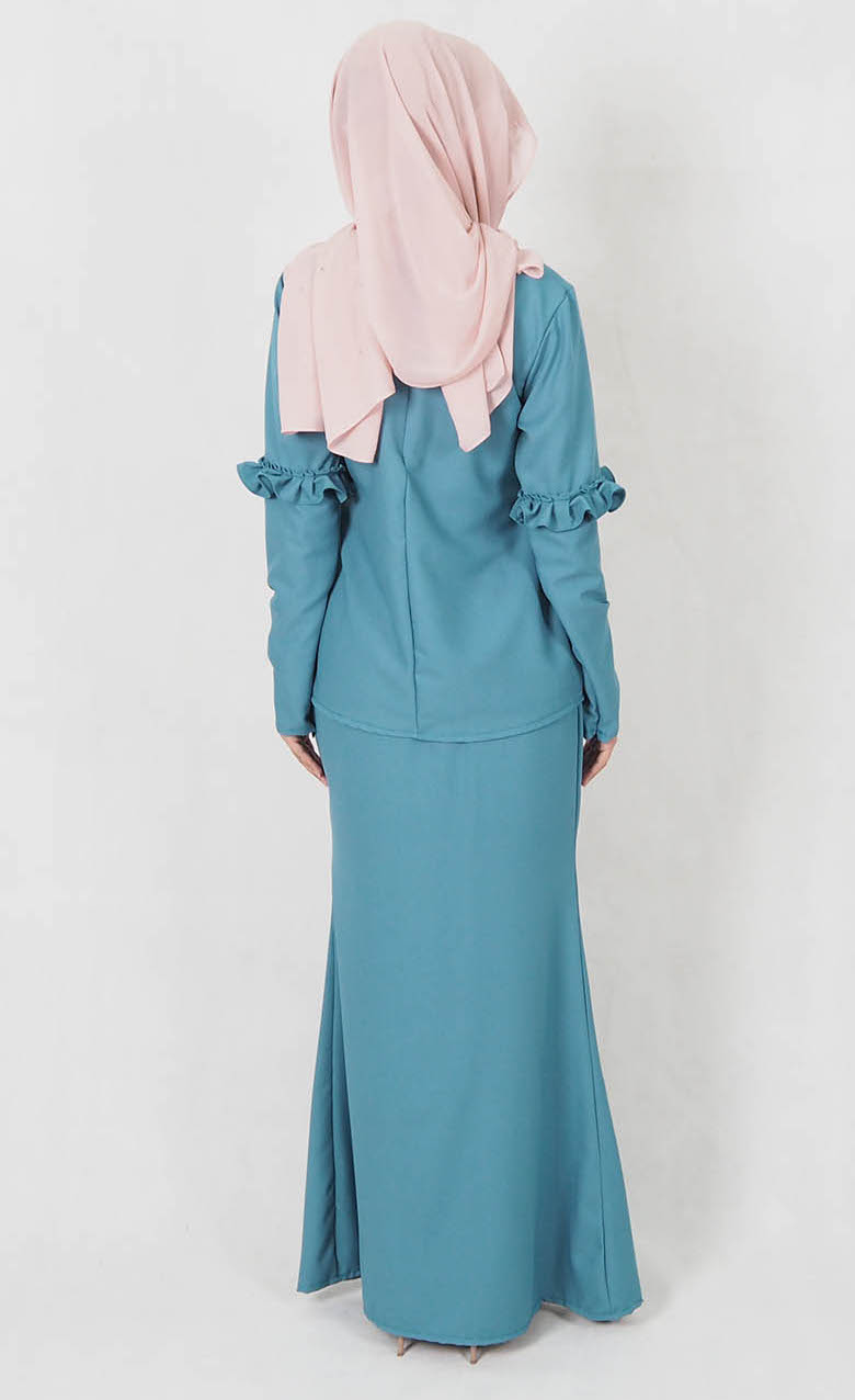 SW4981 Baju Kurung (Breastfeed Plus Size) Dark Green