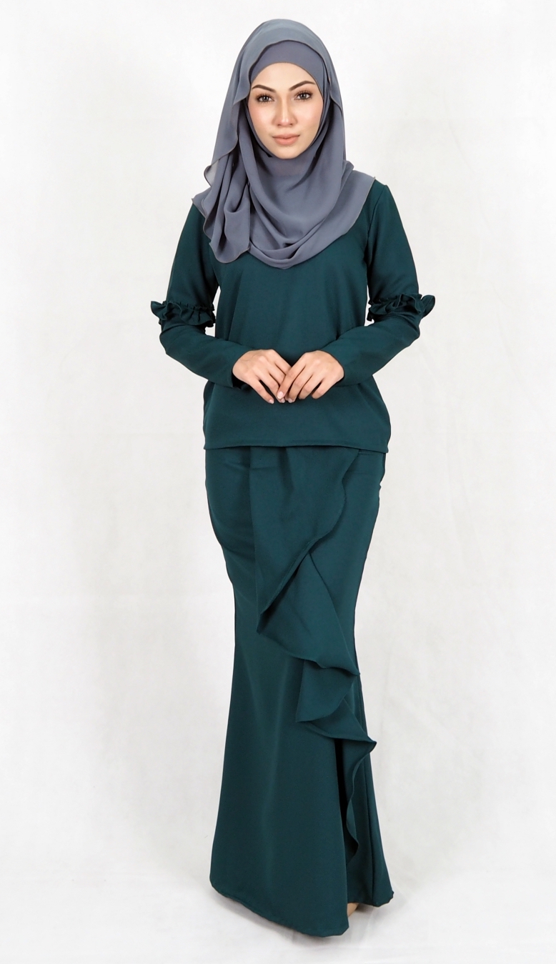 SW4981 Baju Kurung (Breastfeed Plus Size) Emerald Green
