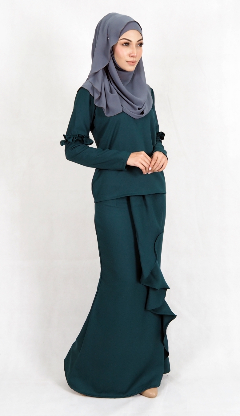 SW4981 Baju Kurung (Breastfeed Plus Size) Emerald Green