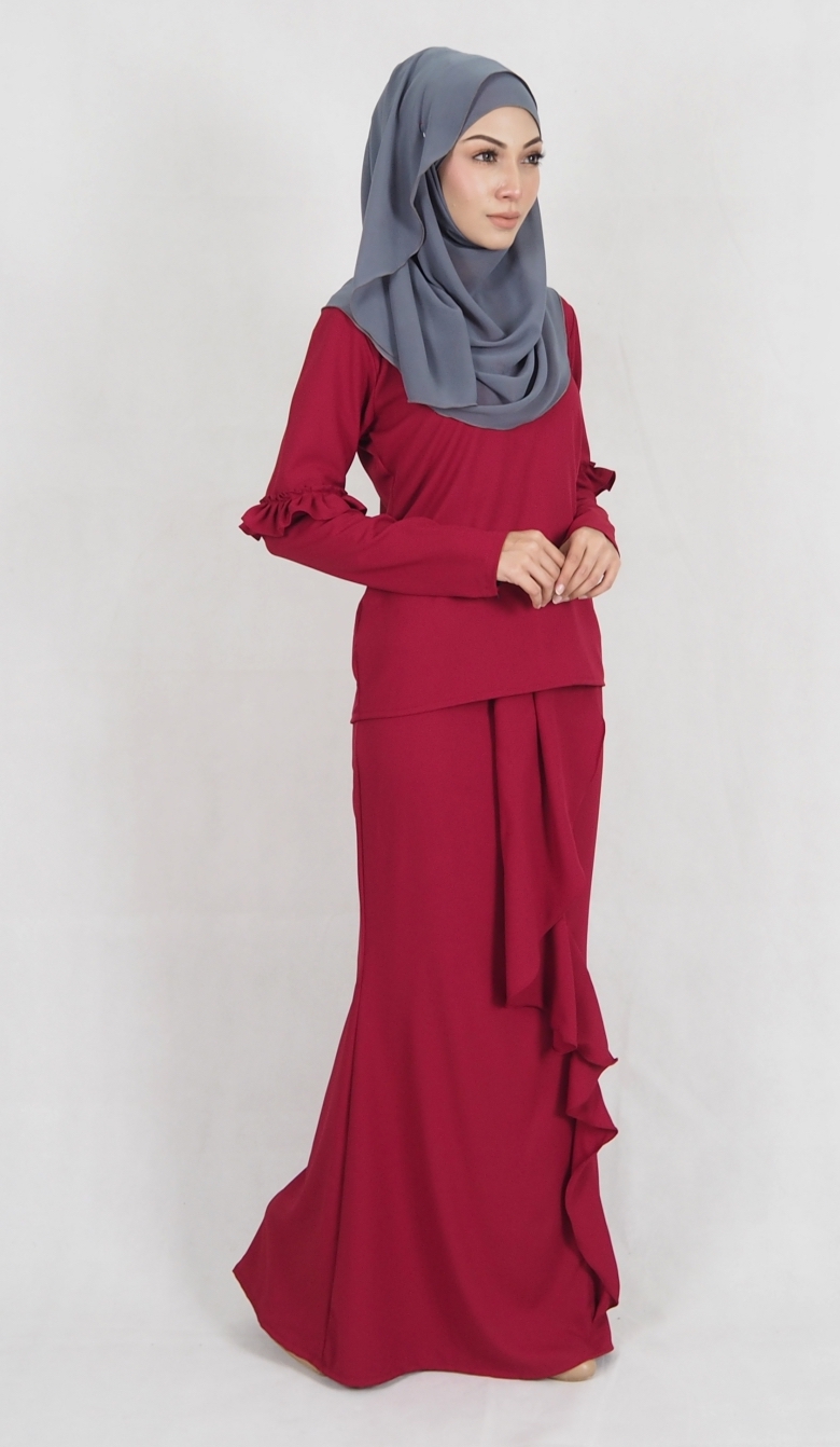 SW4981 Baju Kurung (Breastfeed Plus Size) Maroon