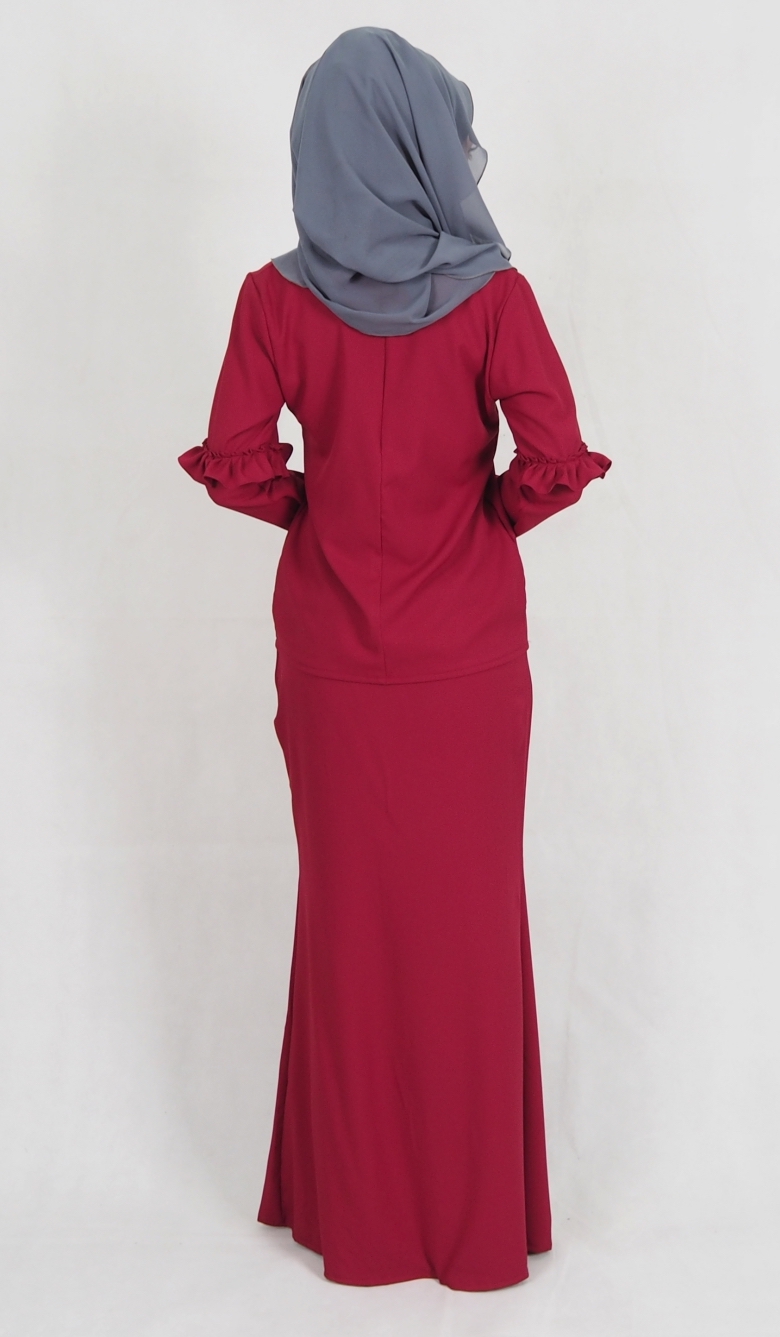 SW4981 Baju Kurung (Breastfeed Plus Size) Maroon