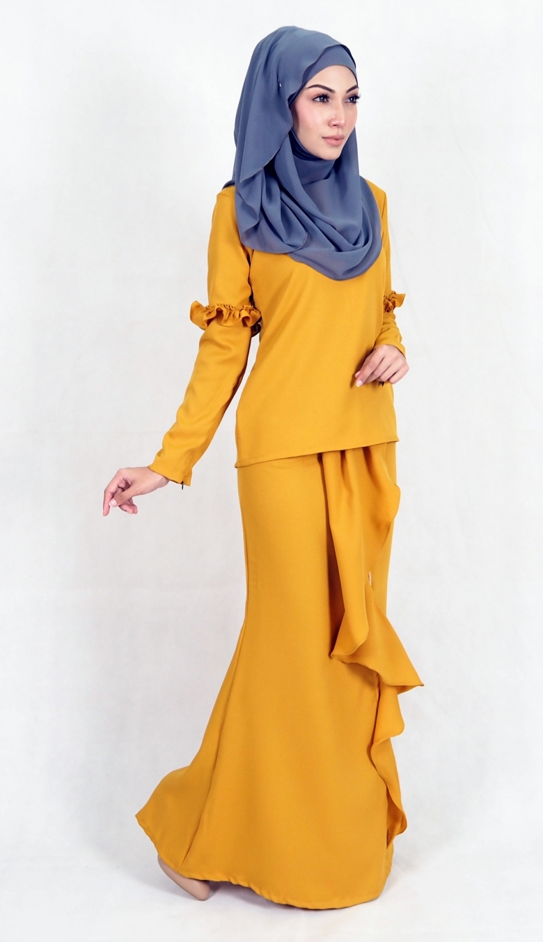 SW4981 Baju Kurung (Breastfeed Plus Size) Mustard
