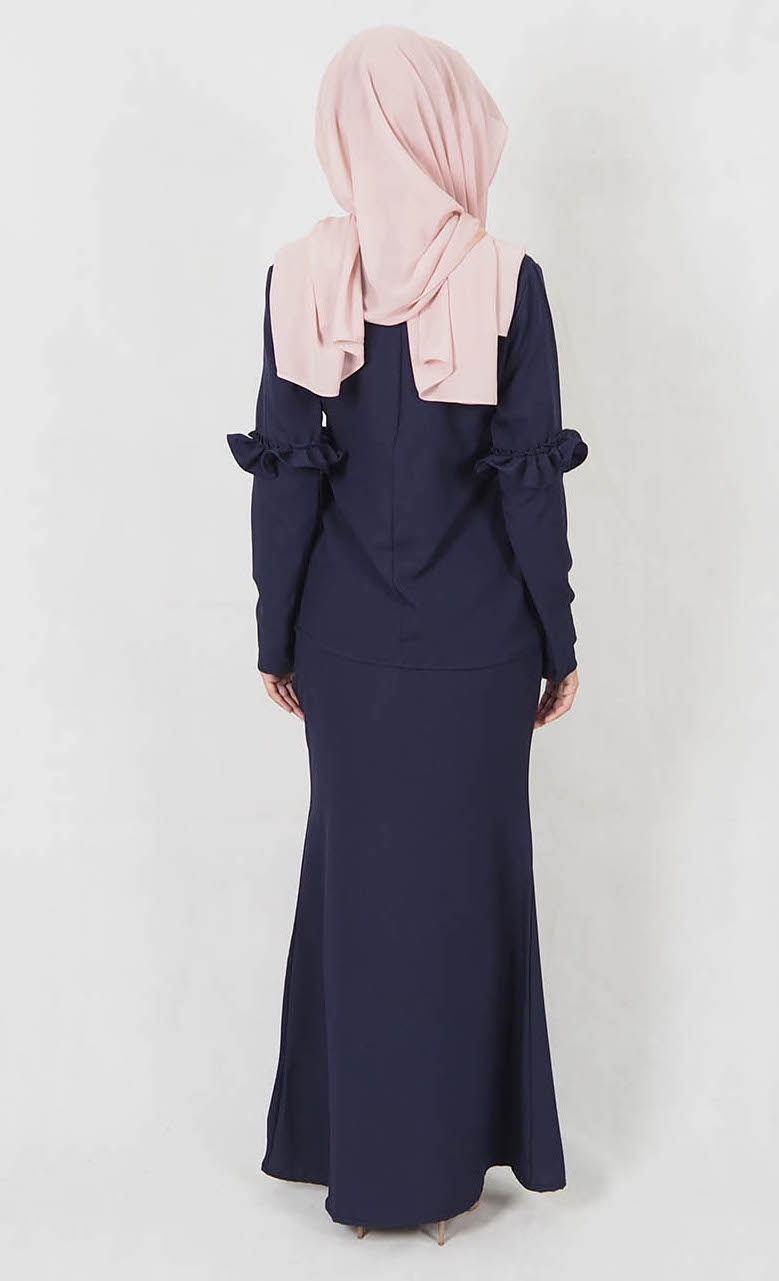 SW4981 Baju Kurung (Breastfeed Plus Size) Navy
