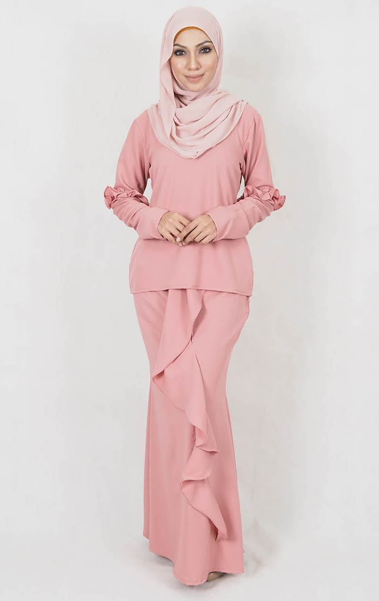 SW4981 Baju Kurung (Breastfeed Plus Size) Pink