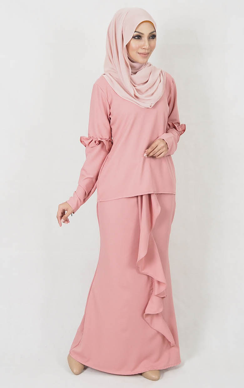 SW4981 Baju Kurung (Breastfeed Plus Size) Pink