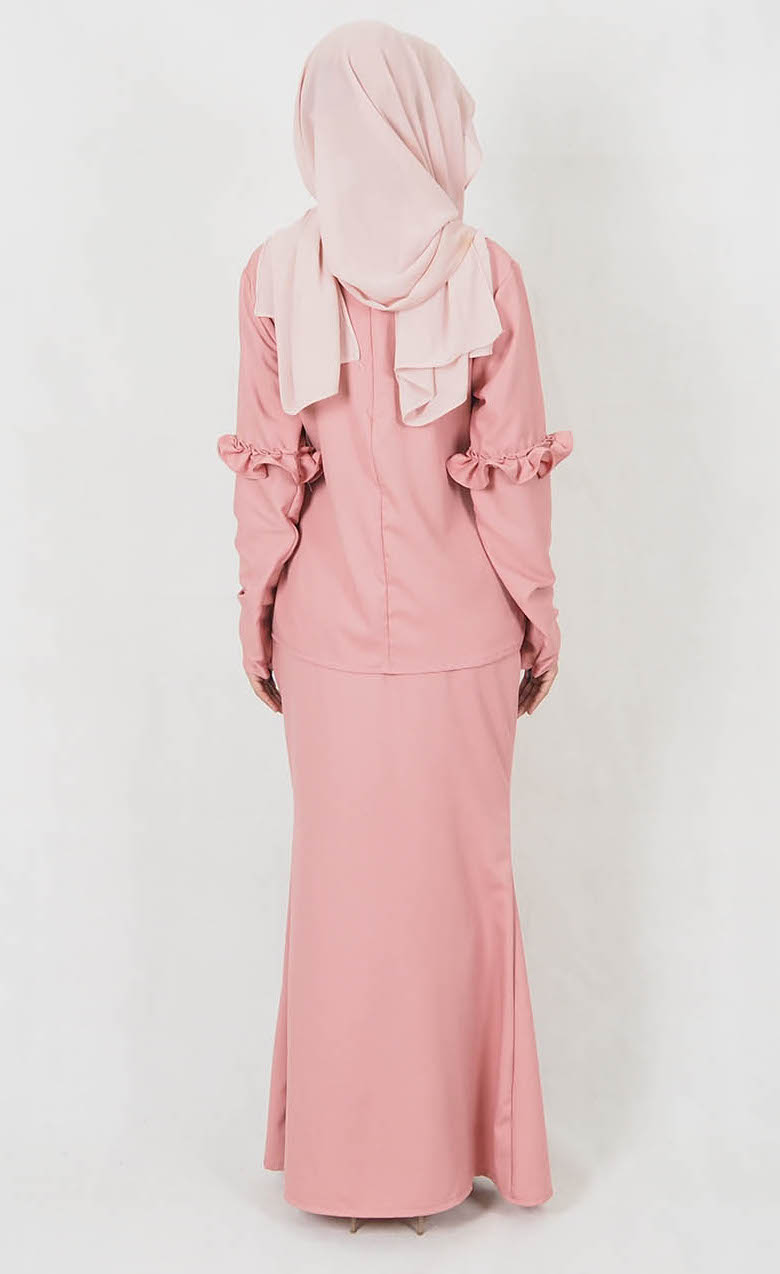 SW4981 Baju Kurung (Breastfeed Plus Size) Pink