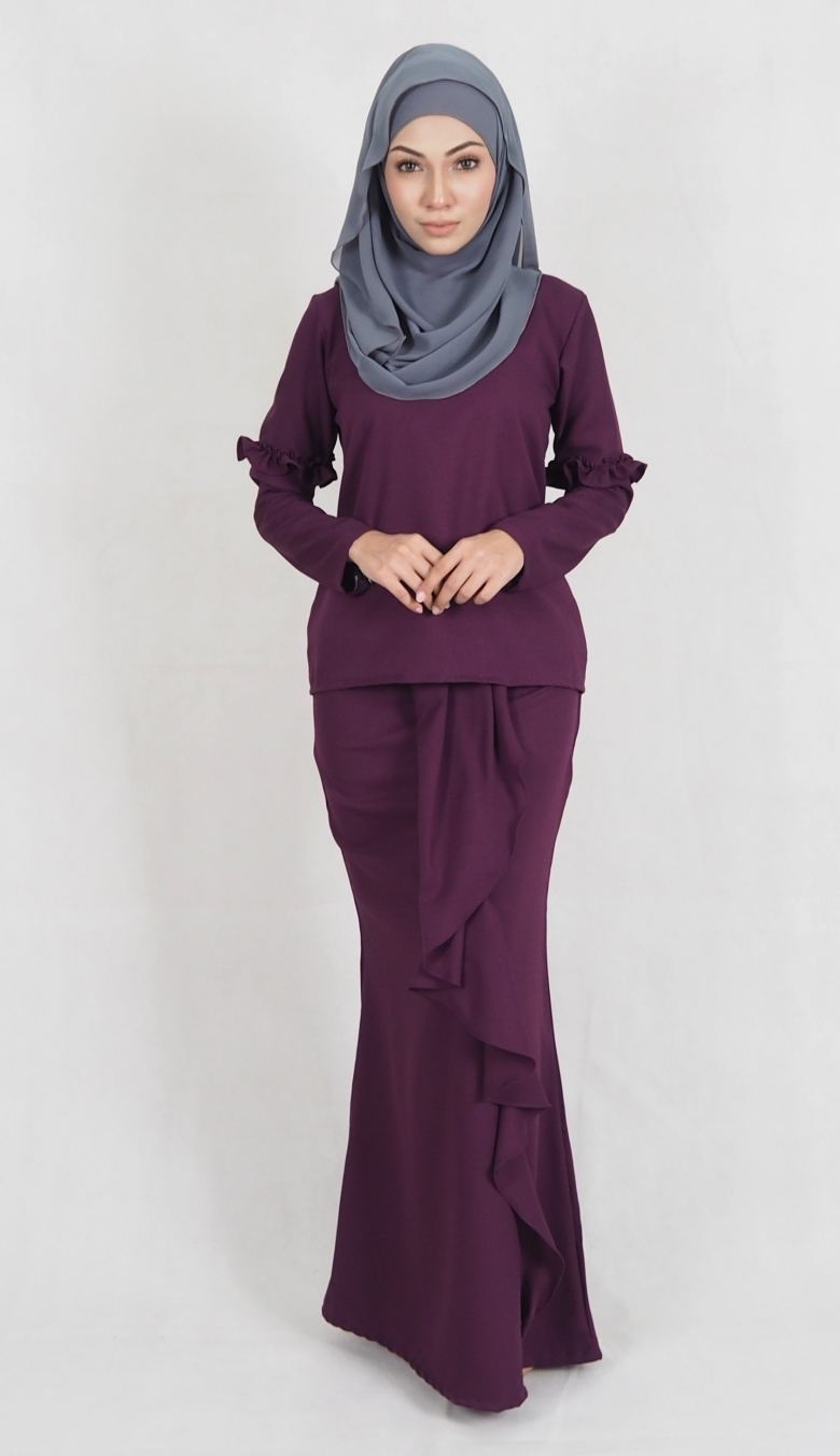 SW4981 Baju Kurung (Breastfeed Plus Size) Purple