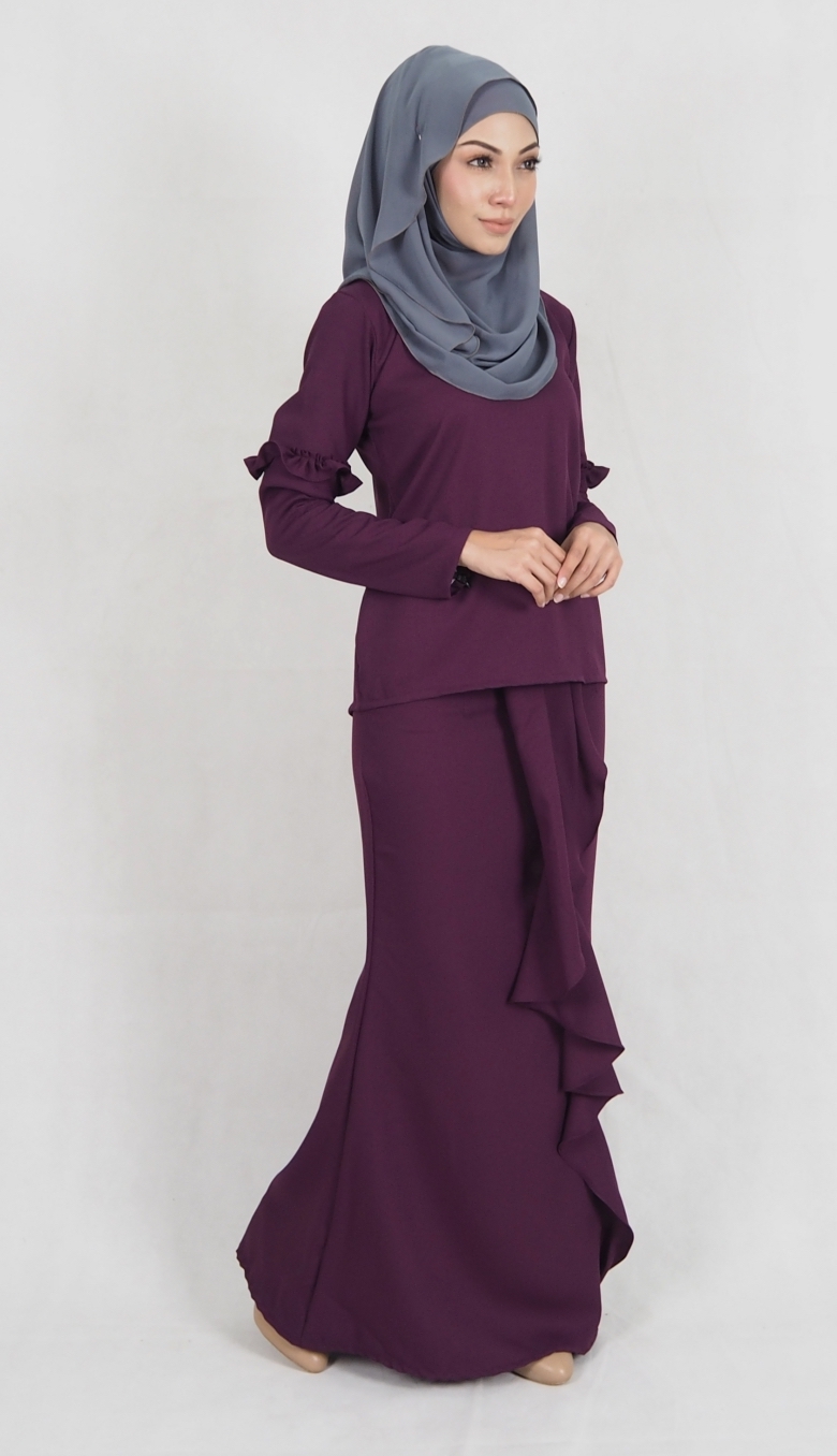SW4981 Baju Kurung (Breastfeed Plus Size) Purple