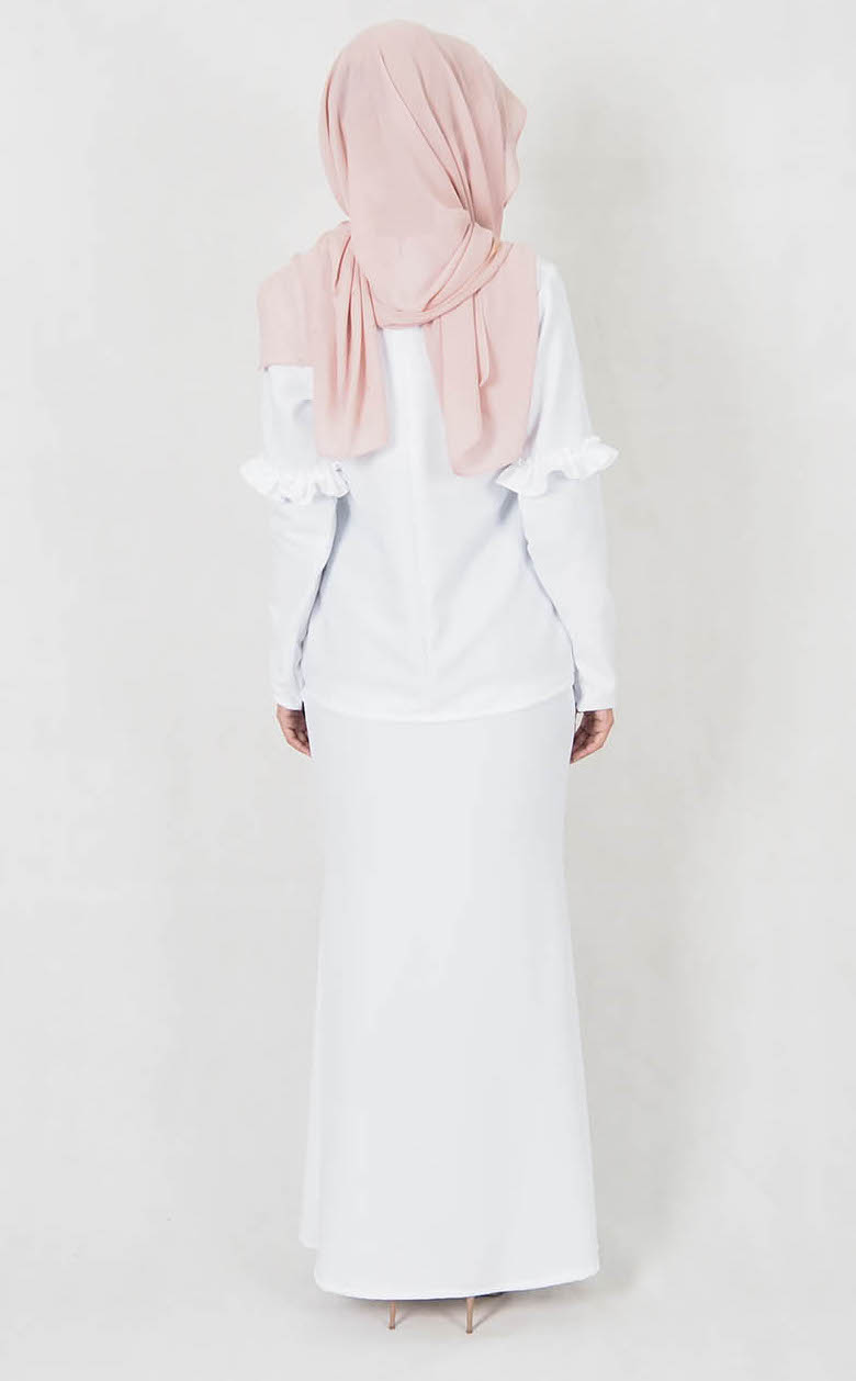SW4981 Baju Kurung (Breastfeed Plus Size) White