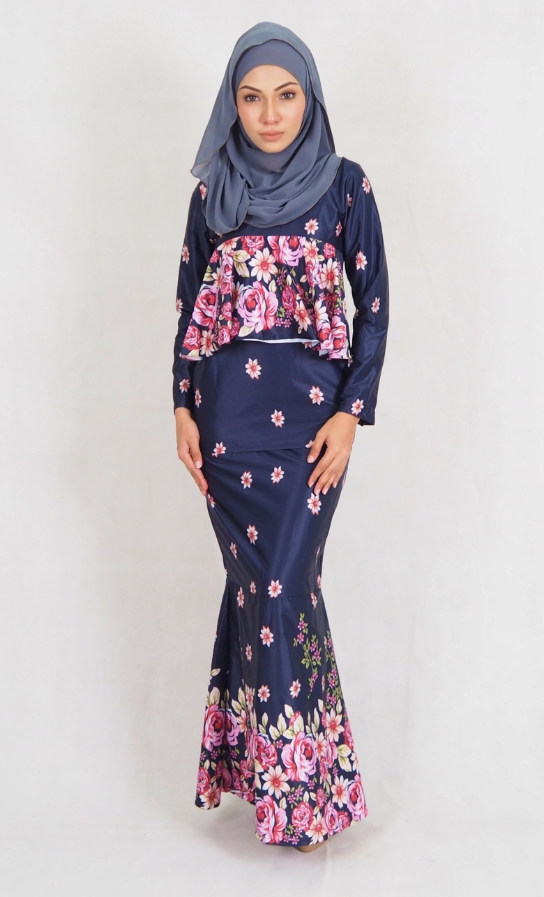 SW4982 Baju Kurung (Breastfeed Plus Size) Navy