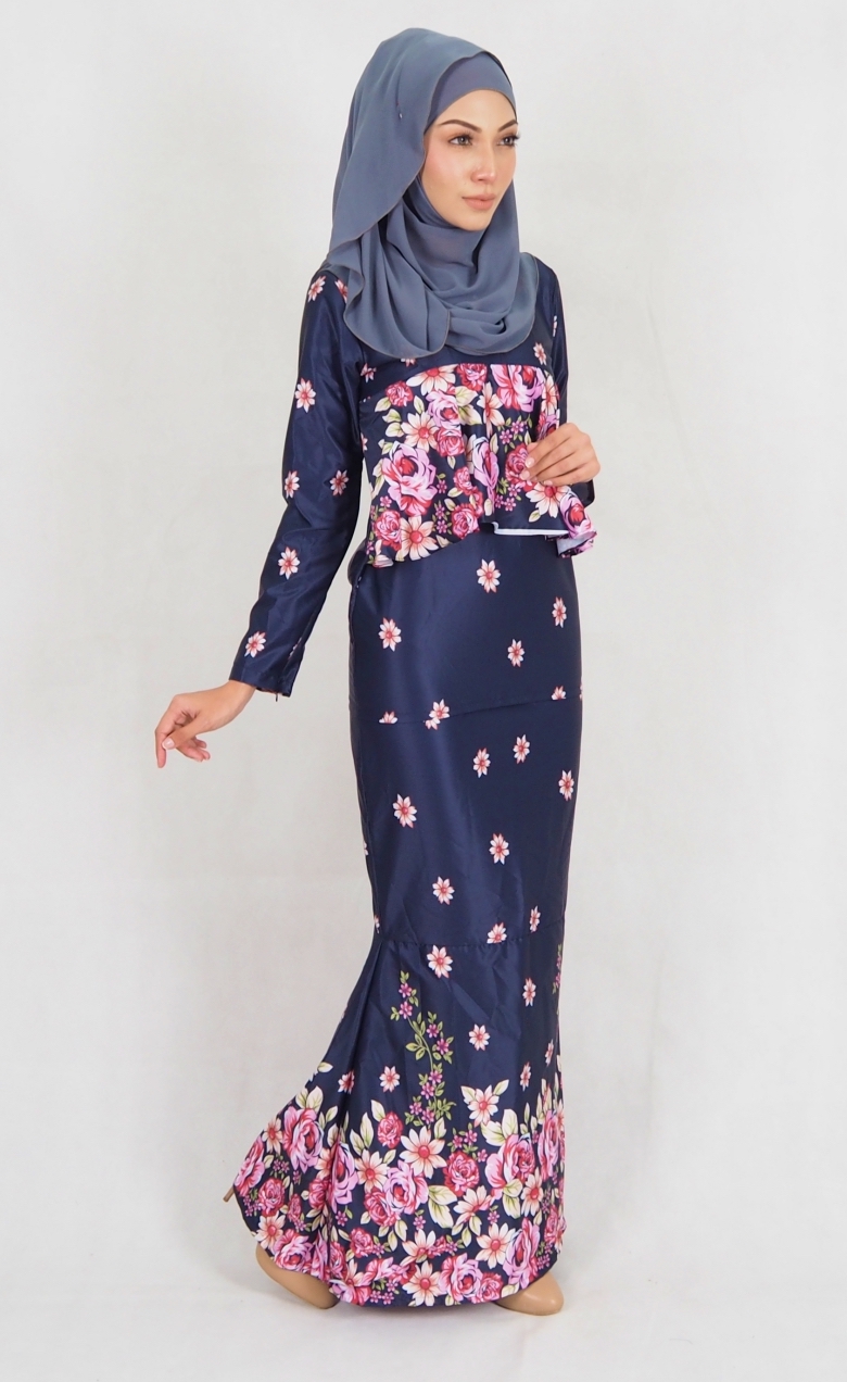 SW4982 Baju Kurung (Breastfeed Plus Size) Navy