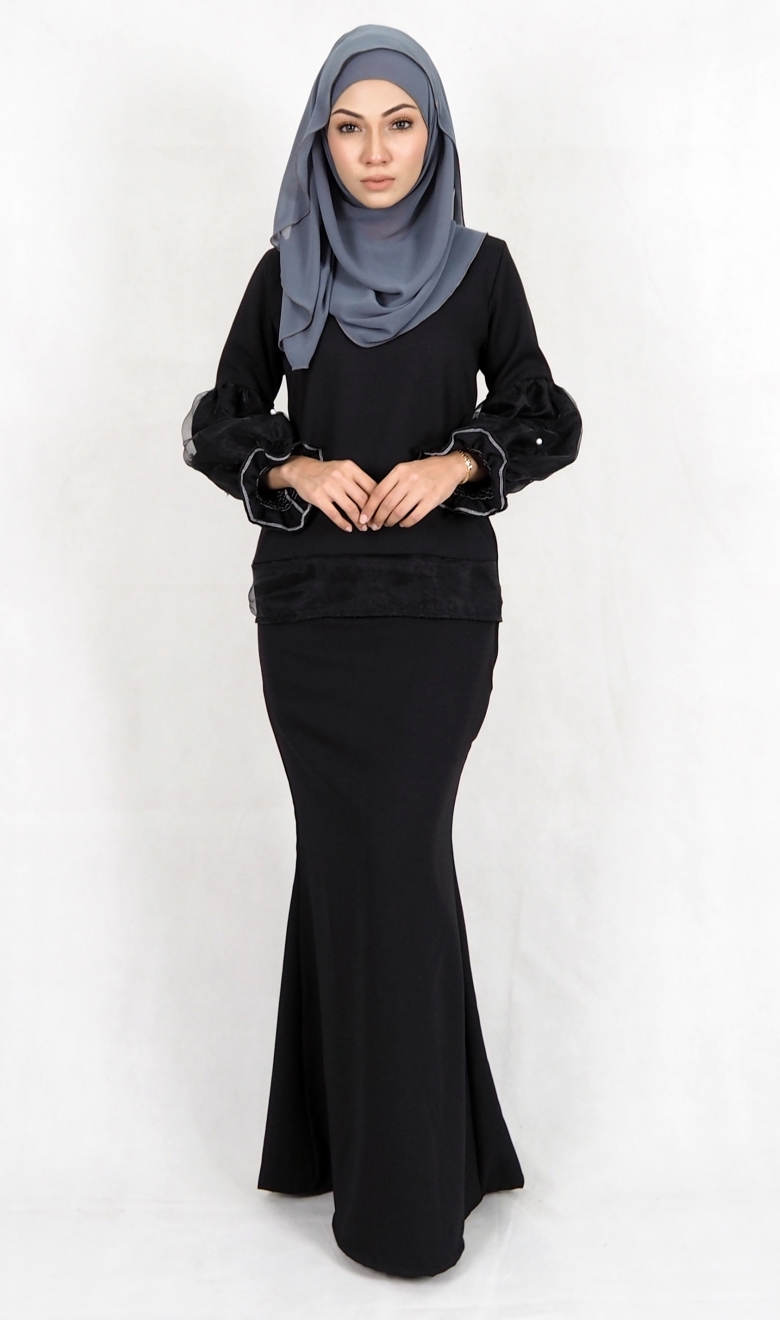 SW4988 Baju Kurung (Breastfeed Plus Size) Black