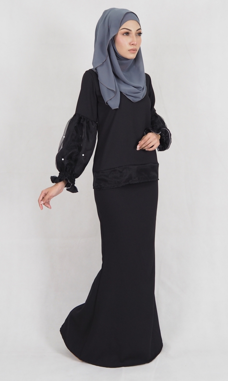 SW4988 Baju Kurung (Breastfeed Plus Size) Black