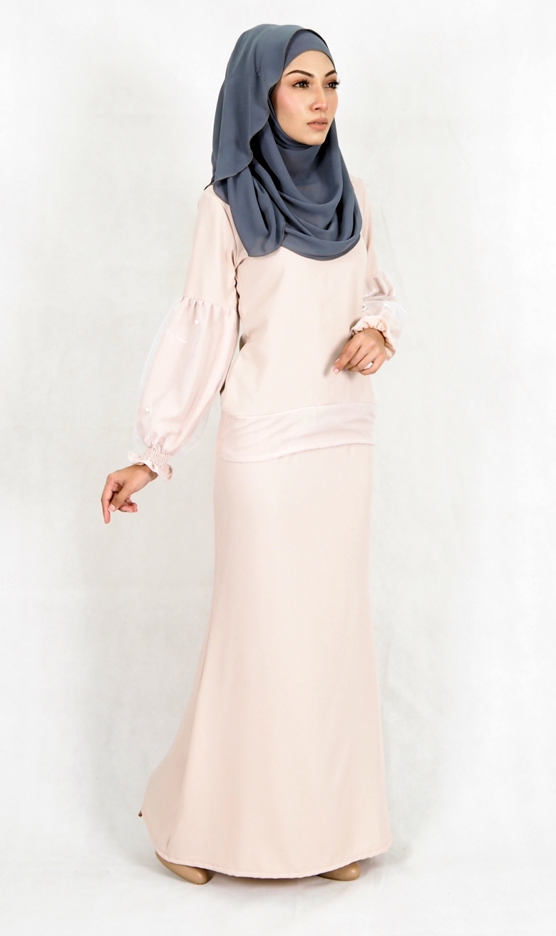 SW4988 Baju Kurung (Breastfeed Plus Size) Cream