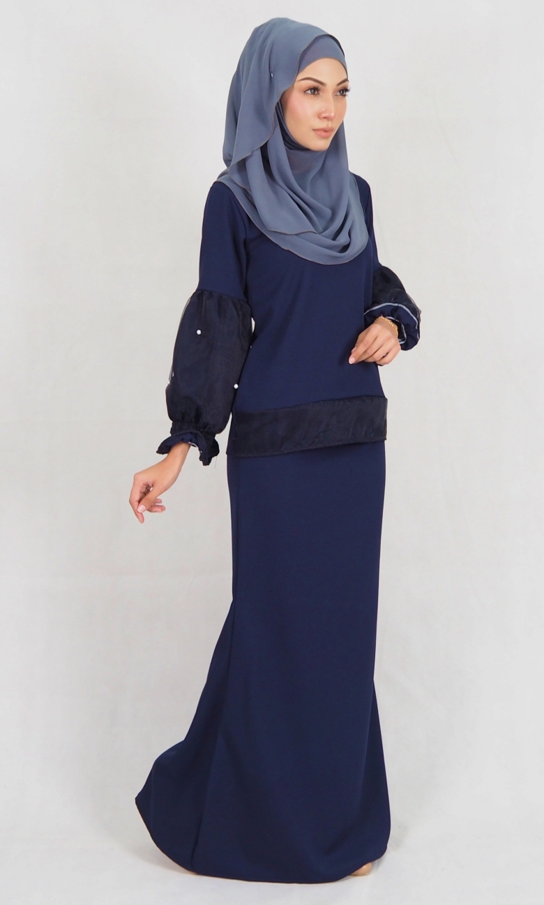 SW4988 Baju Kurung (Breastfeed Plus Size) Navy