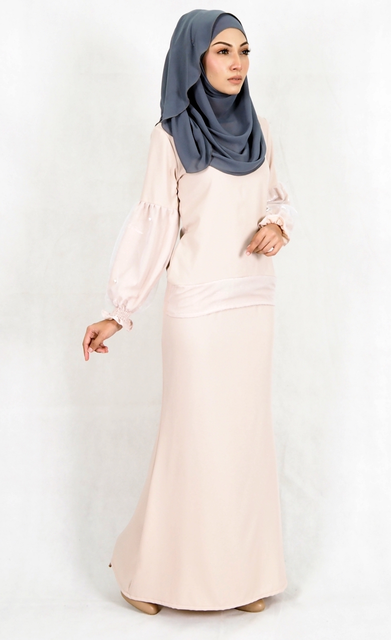 SW4989 Baju Kurung (Breastfeed Plus Size) Cream