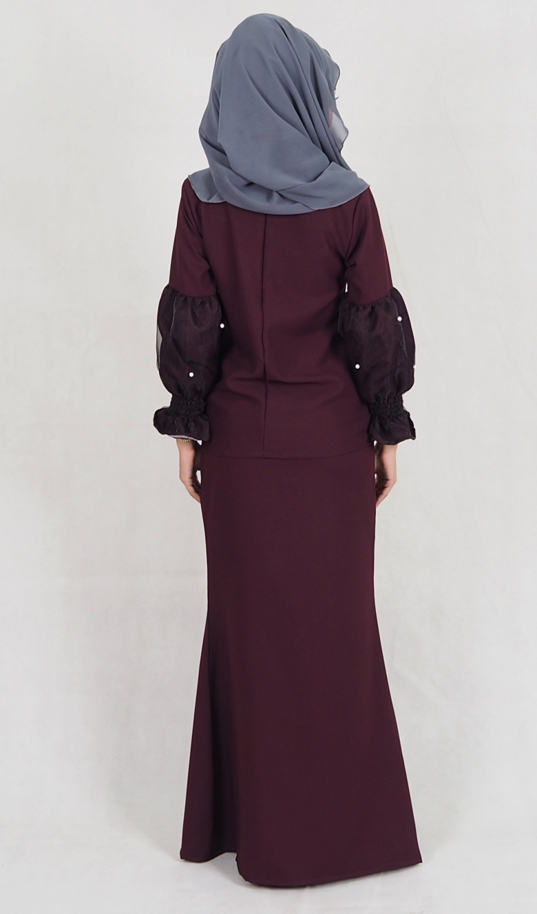 SW4989 Baju Kurung (Breastfeed Plus Size) Purple