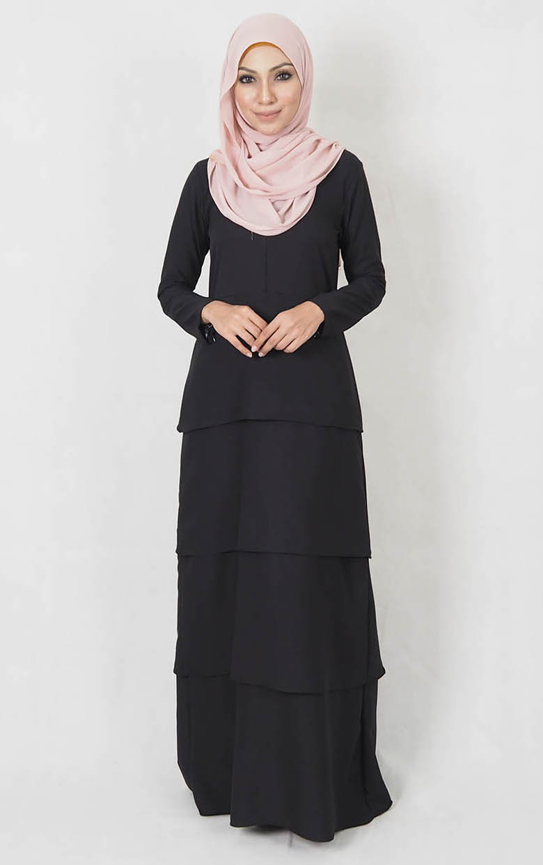 SW4990 Jubah (Breastfeed Plus Size) Black